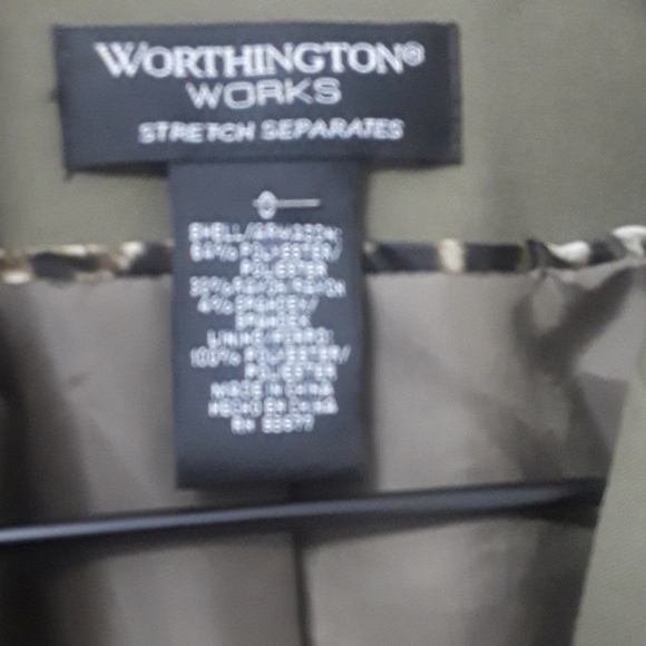 Worthington-Olive Military Inspired Jacket- 8 - Picture 6 of 8